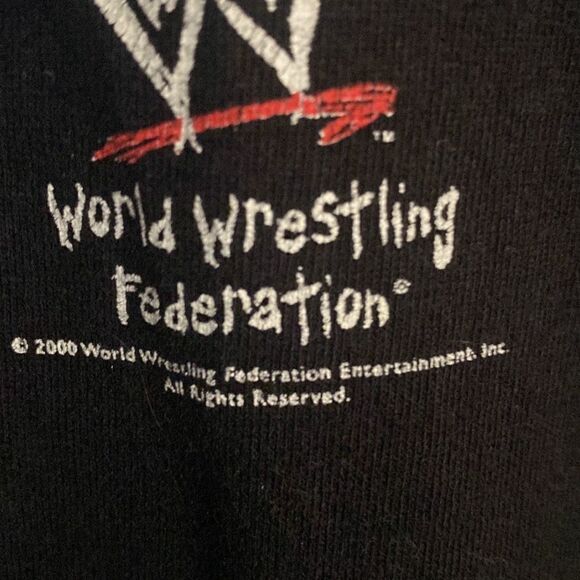WWF THE ROCK Black Wrestling T Shirt 2000 Size XXL - Picture 2 of 7